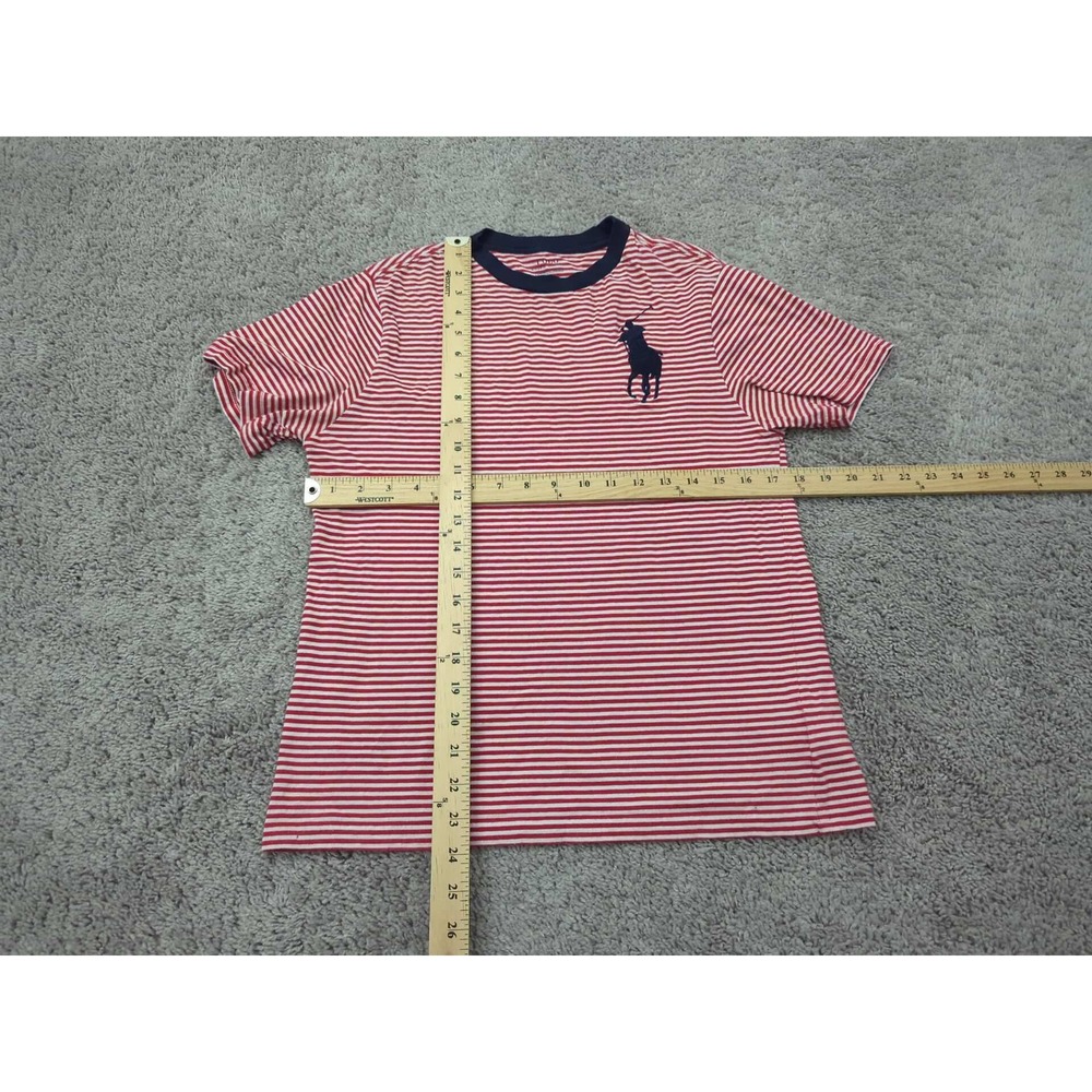Polo Ralph‎ Lauren T-Shirt Boys Large Striped Short Sleeve Big Pony Logo